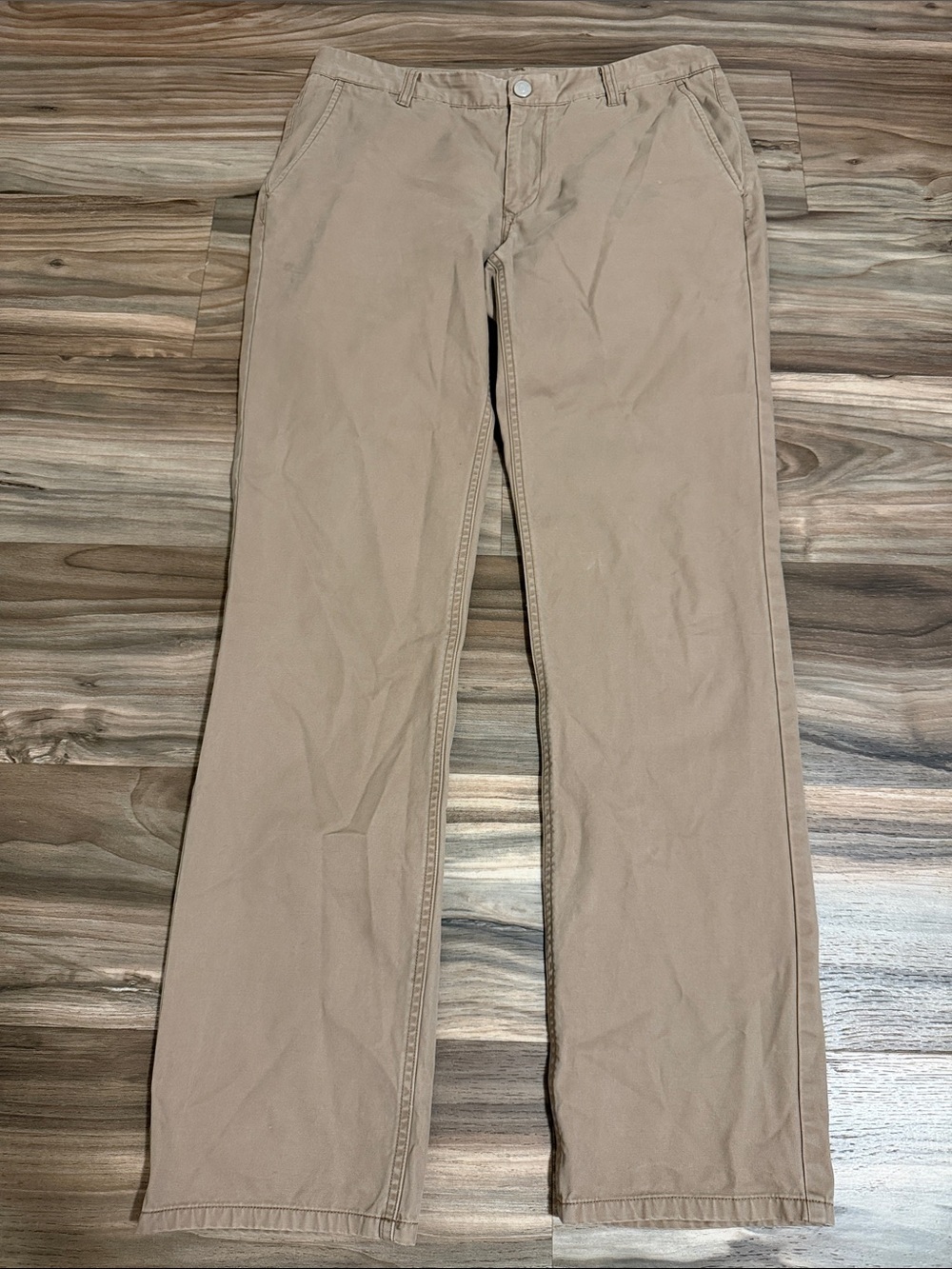 Bonobos Washed Chino Slim Straight Khaki Pants Mens 33x34 Stretch Cotton
